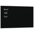 Wall-mounted Magnetic Board Black 100x60 cm Tempered Glass