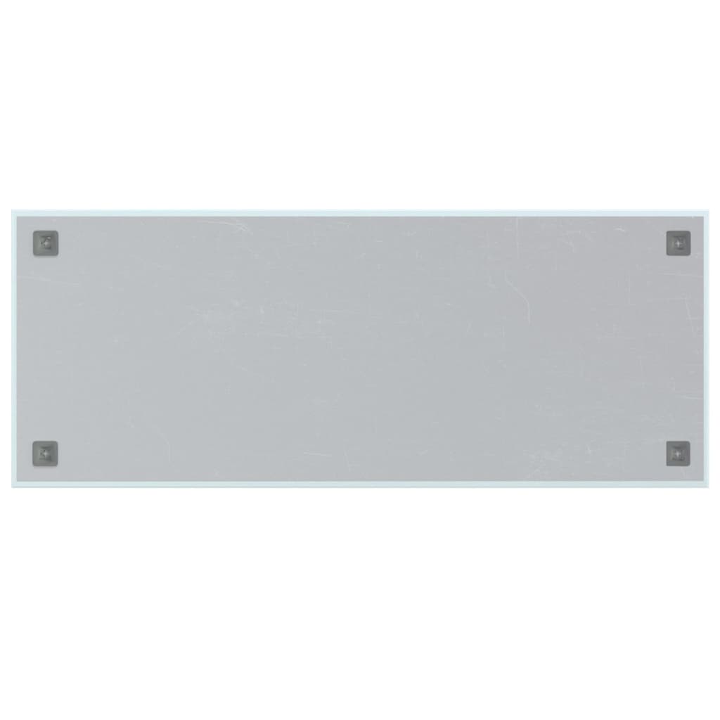 Wall-mounted Magnetic Board White 100x40 cm Tempered Glass