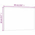 Wall-mounted Magnetic Board White 60x40 cm Tempered Glass