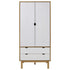 Wardrobe OTTA Brown and White 76.5x53x172 cm Solid Wood Pine