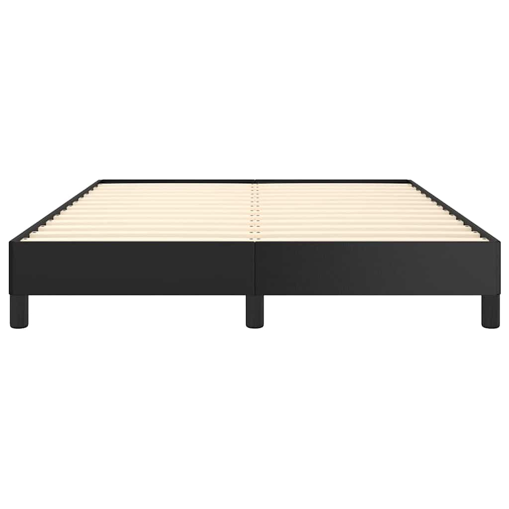 Bed Frame without Mattress Black 137x187 cm Double Faux Leather