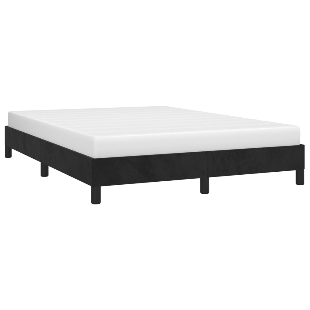 Bed Frame without Mattress Black 137x187 cm Double Velvet