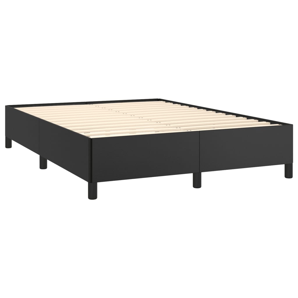 Bed Frame without Mattress Black 137x187 cm Double Faux Leather