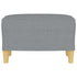 Footstool Light Grey 60x50x41 cm Fabric