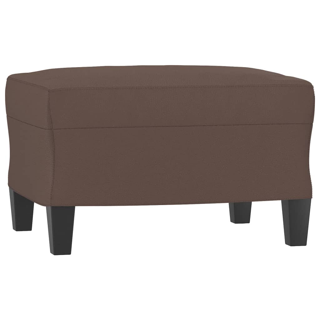 Footstool Brown 60x50x41 cm Faux Leather