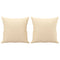 Throw Pillows 2 pcs Cream 40x40 cm Fabric