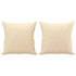 Throw Pillows 2 pcs Cream 40x40 cm Fabric