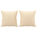 Throw Pillows 2 pcs Cream 40x40 cm Fabric