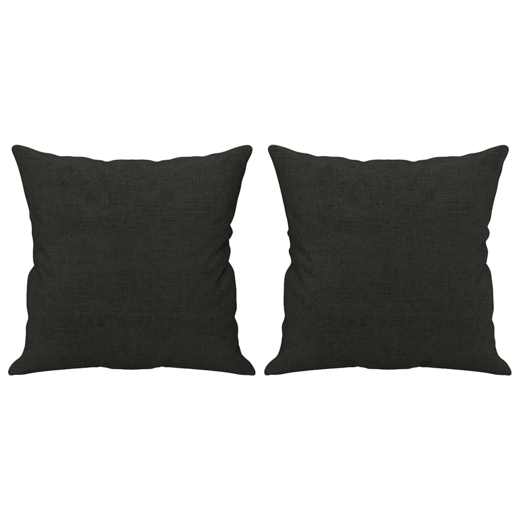 Throw Pillows 2 pcs Black 40x40 cm Fabric