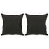 Throw Pillows 2 pcs Black 40x40 cm Fabric