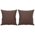 Throw Pillows 2 pcs Brown 40x40 cm Faux Leather