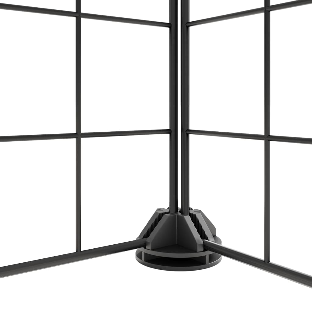 28-Panel Pet Cage with Door Black 35x35 cm Steel