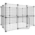 20-Panel Pet Cage with Door Black 35x35 cm Steel