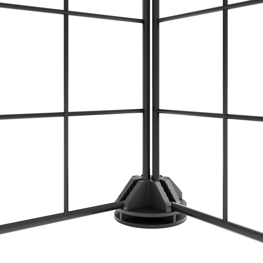 36-Panel Pet Cage with Door Black 35x35 cm Steel