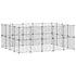 36-Panel Pet Cage with Door Black 35x35 cm Steel