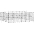 44-Panel Pet Cage with Door Black 35x35 cm Steel