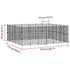 44-Panel Pet Cage with Door Black 35x35 cm Steel