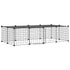 20-Panel Pet Cage with Door Black 35x35 cm Steel