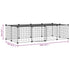 20-Panel Pet Cage with Door Black 35x35 cm Steel