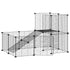 20-Panel Pet Cage with Door Black 35x35 cm Steel