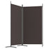 2-Panel Room Divider Brown 175x180 cm Fabric