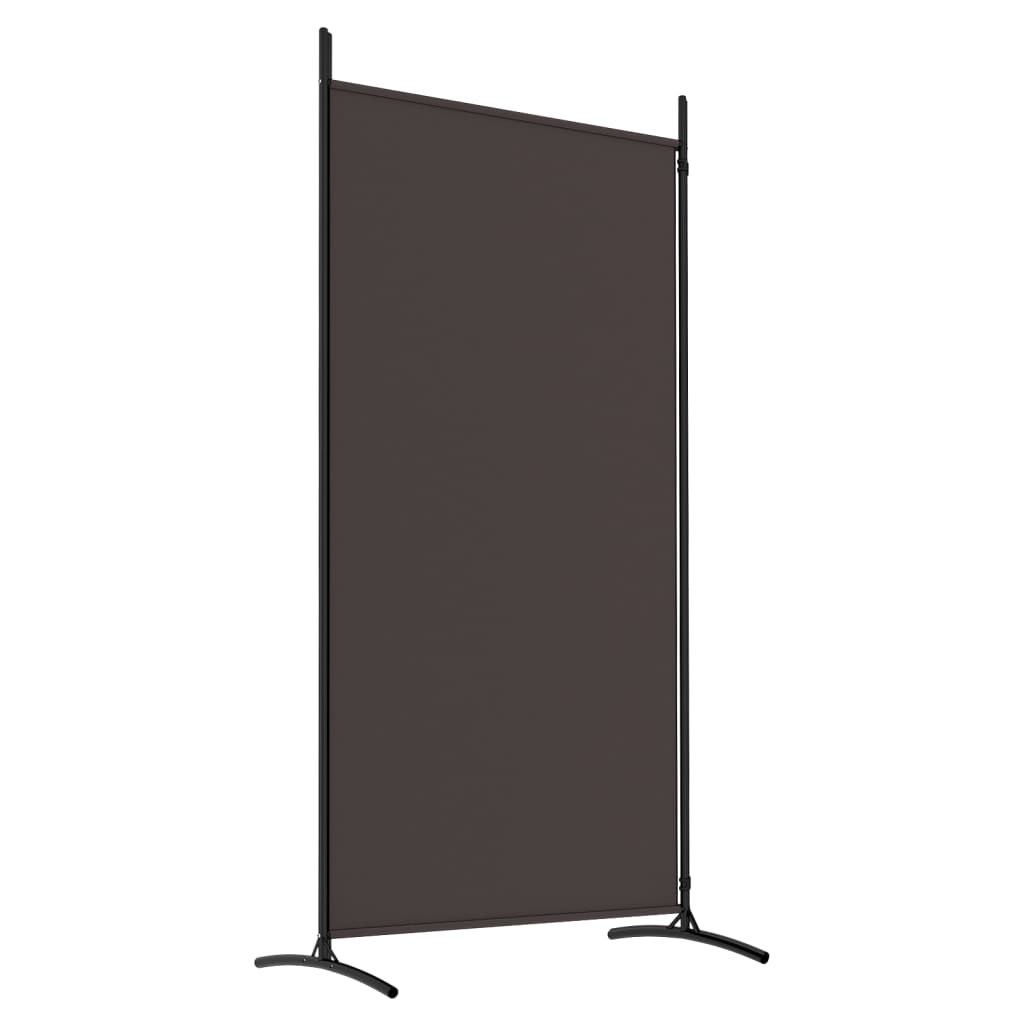 2-Panel Room Divider Brown 175x180 cm Fabric