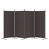 4-Panel Room Divider Brown 346x180 cm Fabric