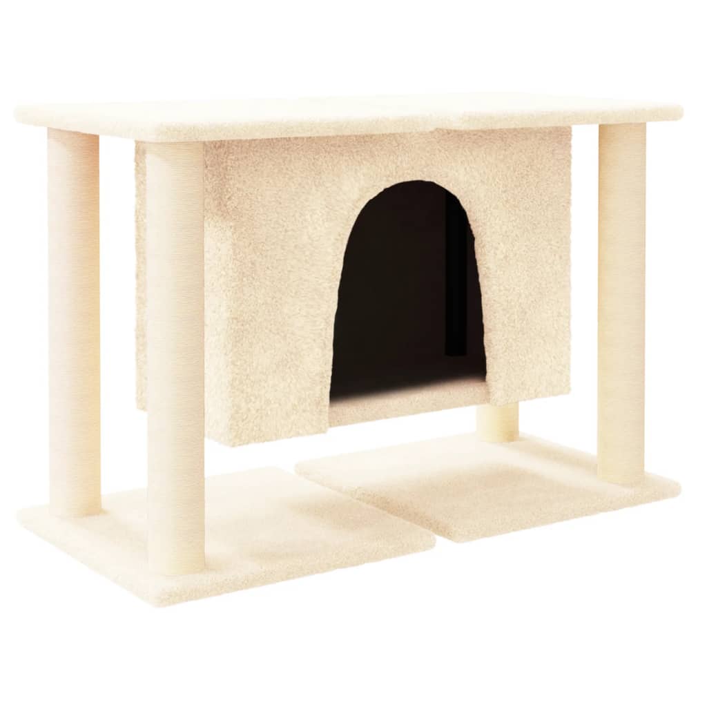 Cat Tree with Sisal Scratching Posts Cream 50 cm