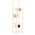 Cat Tree with Sisal Scratching Posts Cream 169 cm