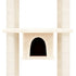 Cat Tree with Sisal Scratching Posts Cream 169 cm