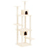 Cat Tree with Sisal Scratching Posts Cream 176 cm