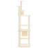 Cat Tree with Sisal Scratching Posts Cream 176 cm