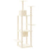 Cat Tree with Sisal Scratching Posts Cream 176 cm