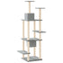 Cat Tree with Sisal Scratching Posts Light Grey 176 cm