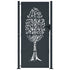 Garden Gate Anthracite 105x180 cm Steel Tree Design