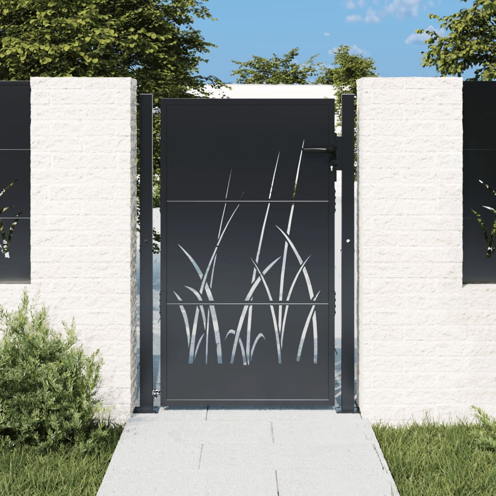 Garden Gate Anthracite 105x155 cm Steel Grass Design