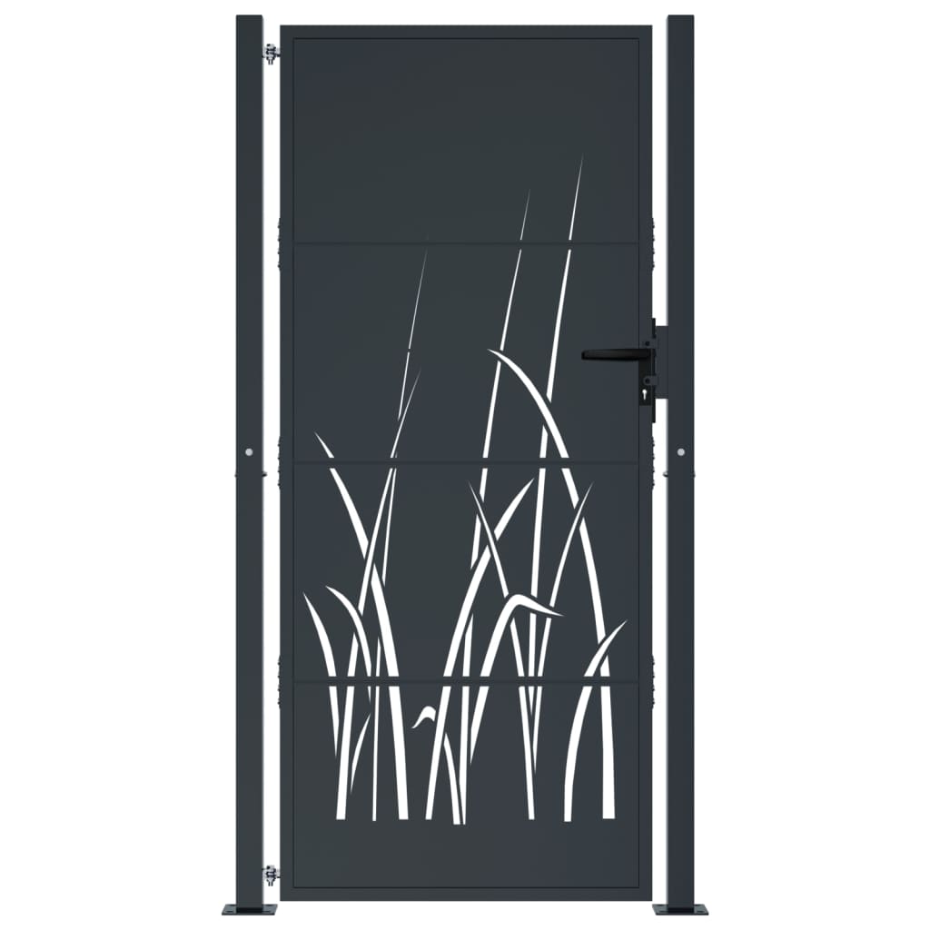 Garden Gate Anthracite 105x180 cm Steel Grass Design