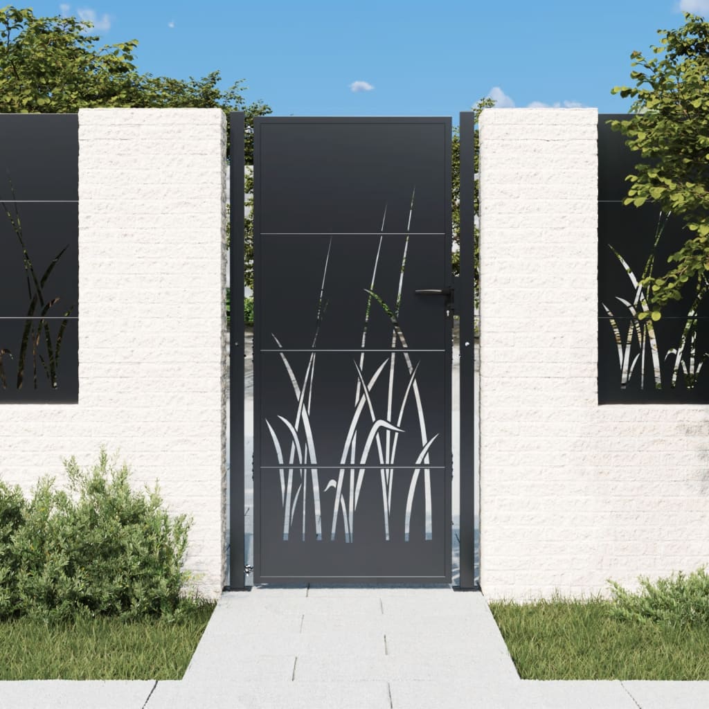 Garden Gate Anthracite 105x180 cm Steel Grass Design