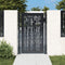 Garden Gate Anthracite 105x155 cm Steel Bamboo Design