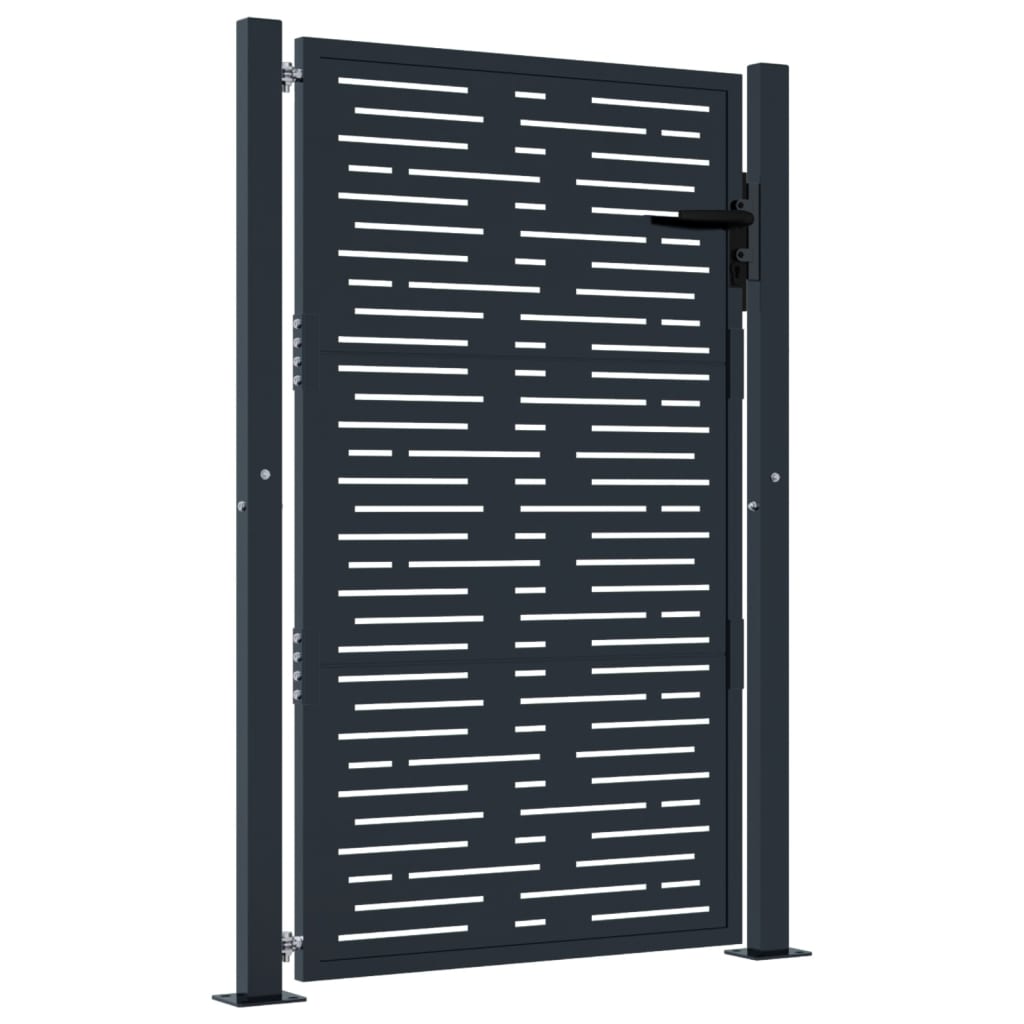 Garden Gate Anthracite 105x155 cm Steel Square Design