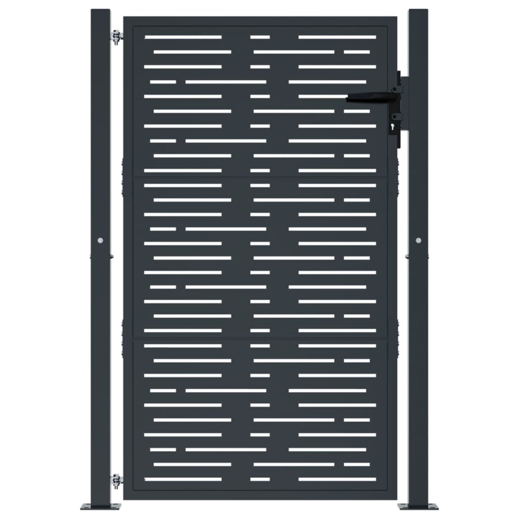 Garden Gate Anthracite 105x155 cm Steel Square Design