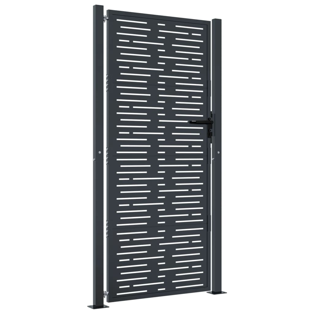 Garden Gate Anthracite 105x180 cm Steel Square Design