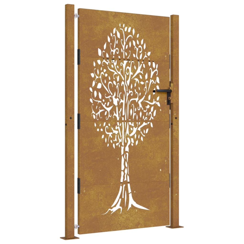 Garden Gate 105x175 cm Corten Steel Tree Design