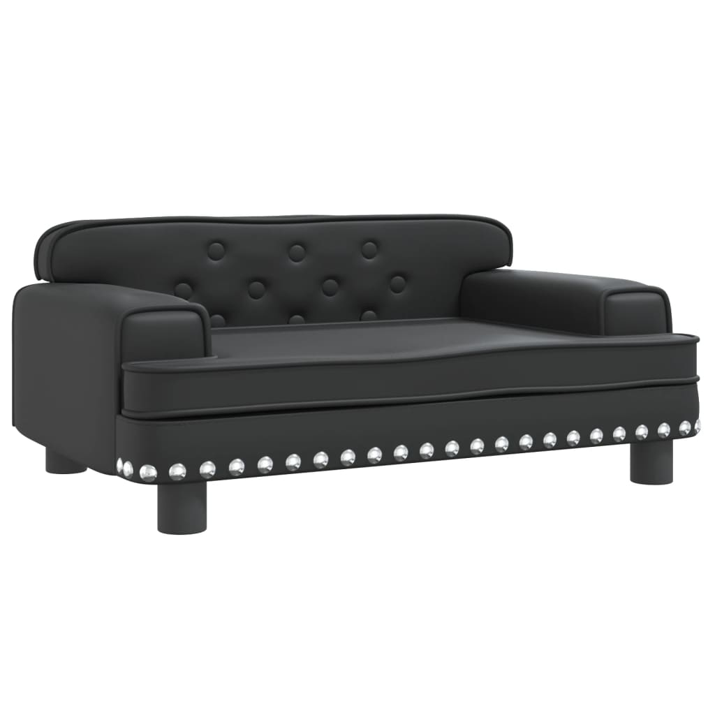 Dog Bed Black 70x45x30 cm Faux Leather