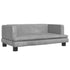 Dog Bed Light Grey 80x45x30 cm Velvet