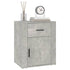 Bedside Cabinet Concrete Grey 50x36x60 cm Engineered Wood