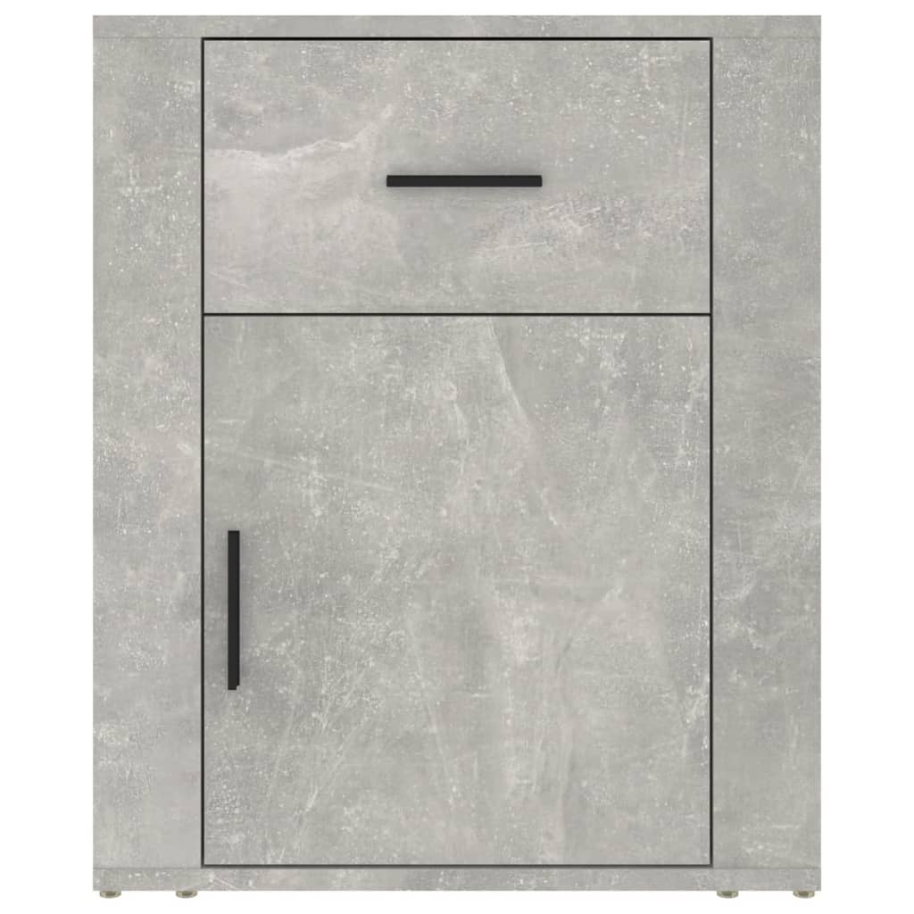 Bedside Cabinet Concrete Grey 50x36x60 cm Engineered Wood