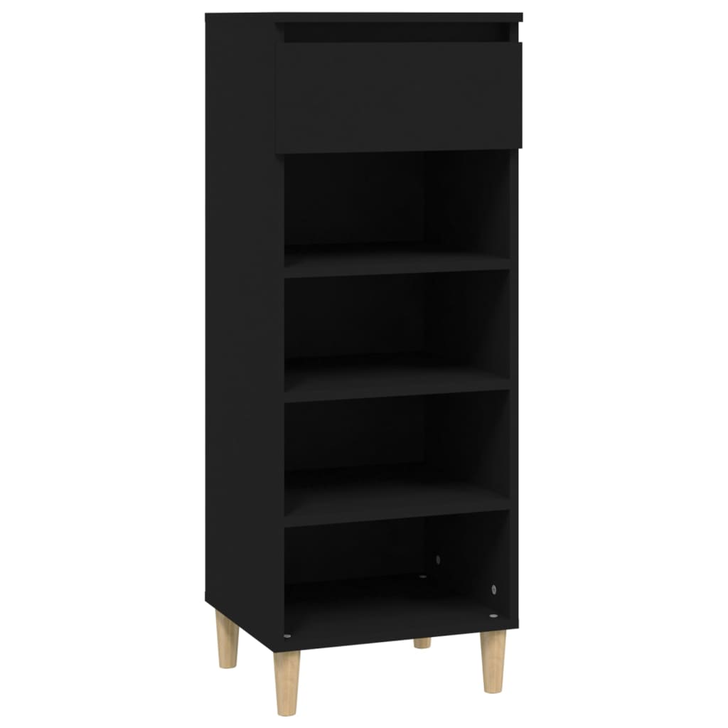 Shoe Cabinet Black 40x36x105 cm Engineered Wood