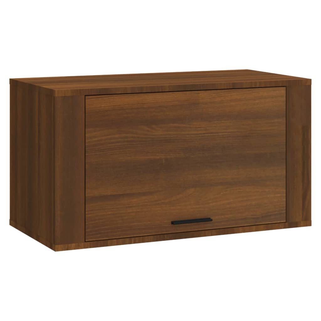 Wall-mounted Shoe Cabinet Brown Oak 70x35x38 cm Solid Wood Pine