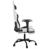 Gaming Chair with Footrest White and Black Faux Leather